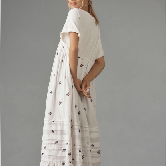 ANTHROPOLOGIE X PILCRO Short Sleeve T-Shirt Midi Dress, Size XXS - Picture 4 of 7